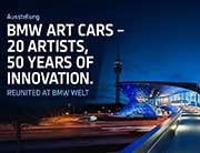 BMW Art Cars in der BMW Welt: Alle 20 rollenden Skulpturen erstmals gemeinsam in M&uuml;nchen zu sehen (&copy;Foto: BMW AG)
